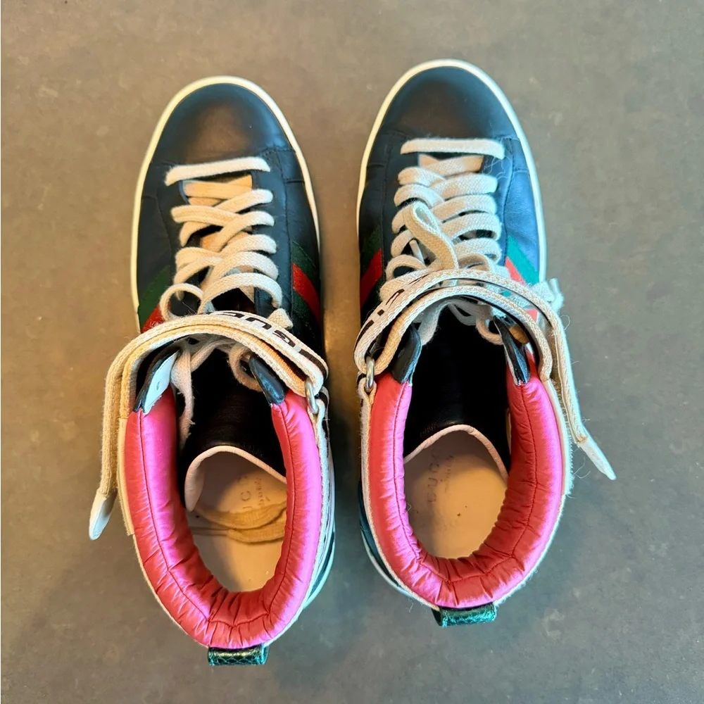 Women’s Gucci high top sneakers. - Picture 6 of 7